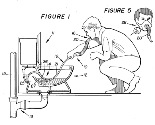 Illustration brevet n°US4320756 - Fresh-air breathing device