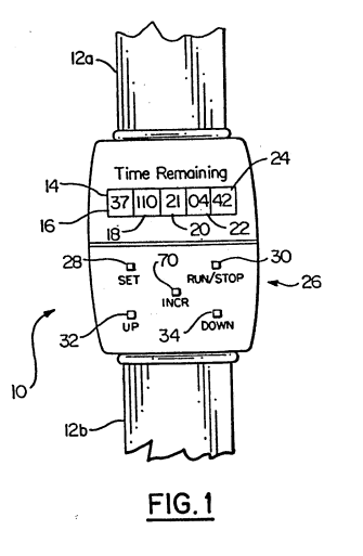 Illustration brevet US5031161_Life expectancy timepiece