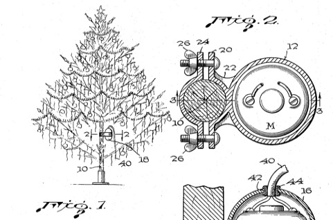 Le brevet insolite du mois : le vibrateur de sapin de Noël (US2522906)