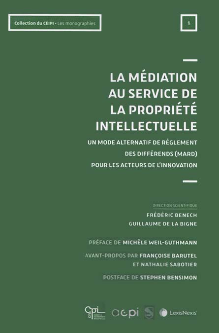 Couverture livre : la médiation au service de la propriété intellectuelle